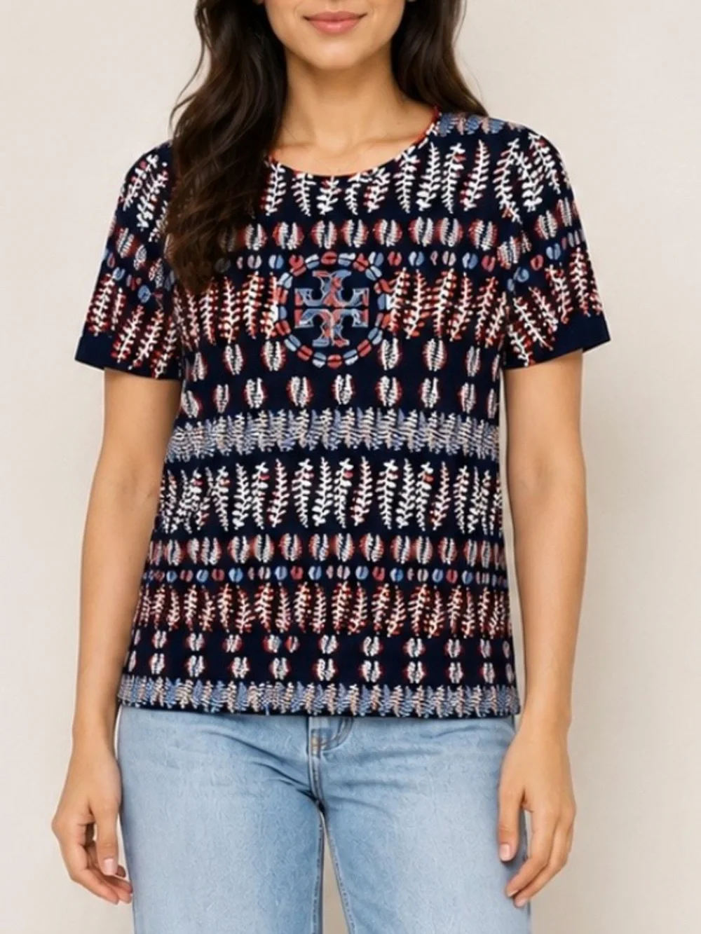Tory Burch Pima Cotton Tee Medium
